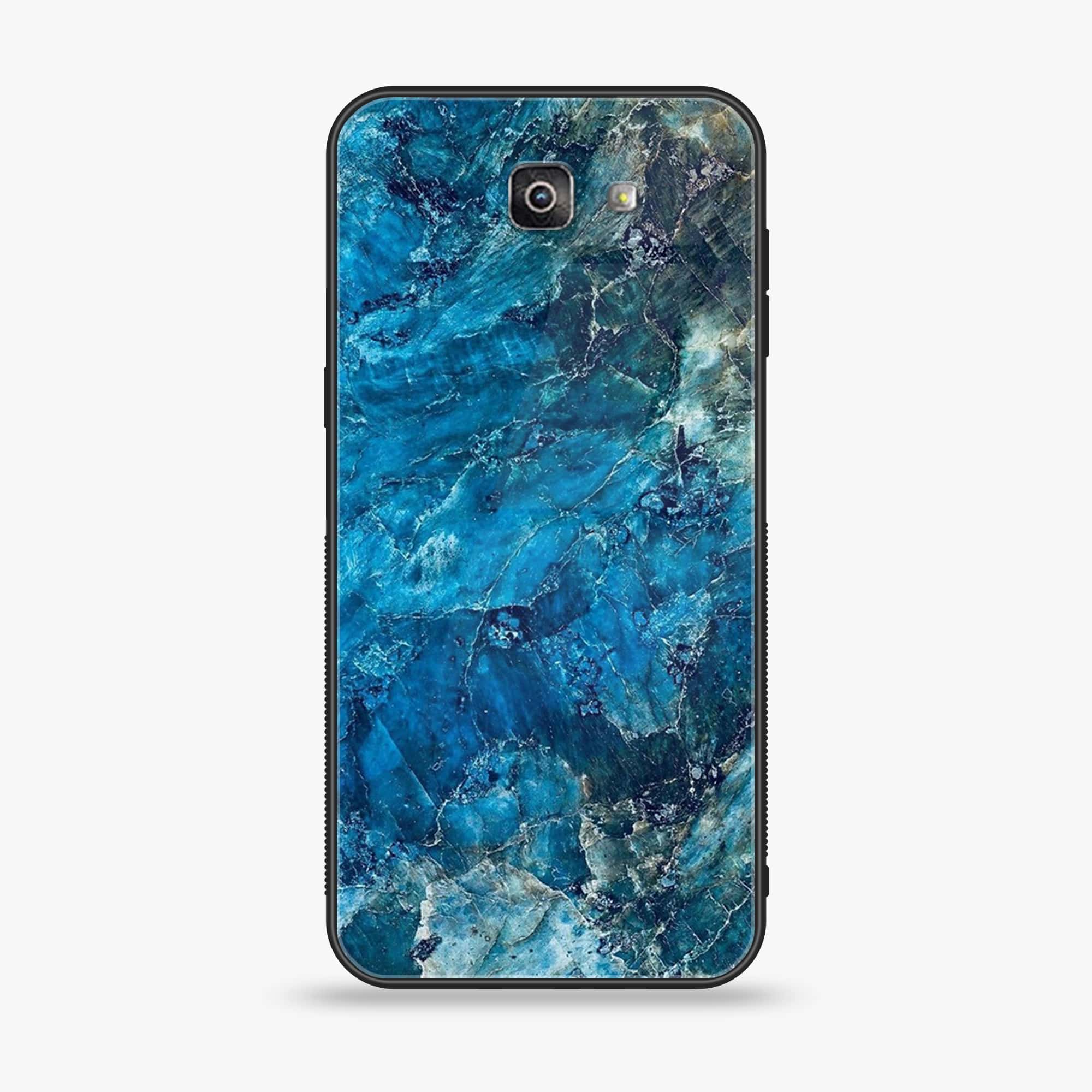 Galaxy J7 Prime 2018 - Blue Marble Series - Premium Printed Glass soft Bumper shock Proof Case