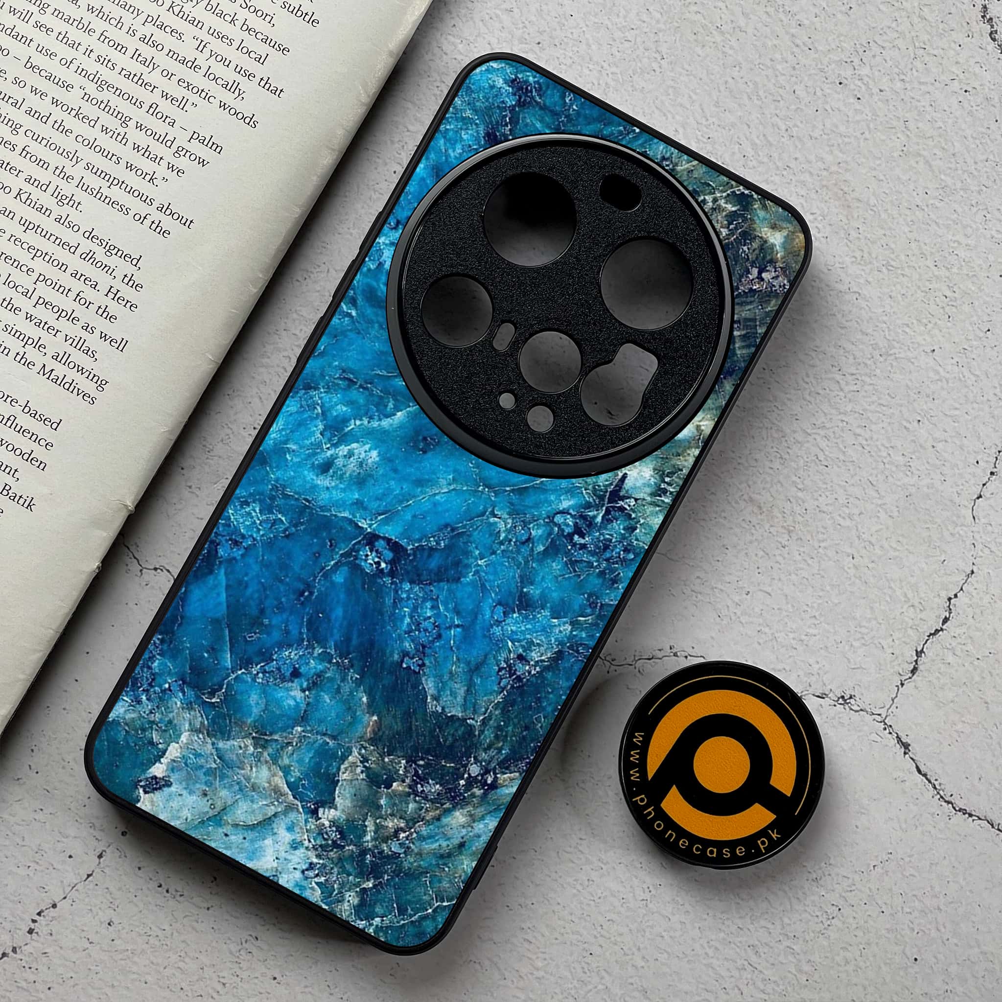 Xiaomi 15 Ultra - Blue Marble Series - Premium Metal Printed Soft Bumper Shockproof Case