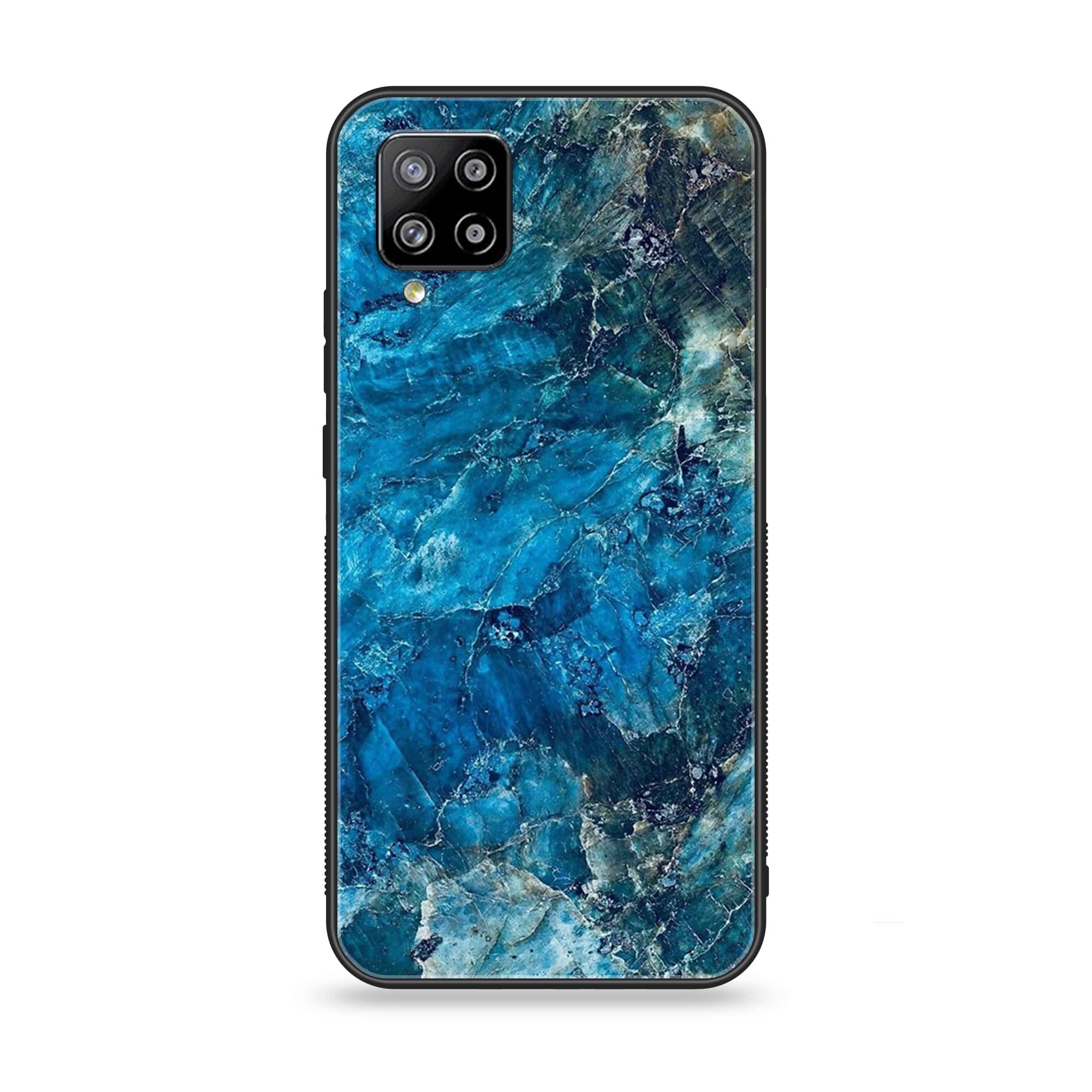 Samsung Galaxy A42 5G - Blue Marble Series - Premium Printed Glass soft Bumper shock Proof Case