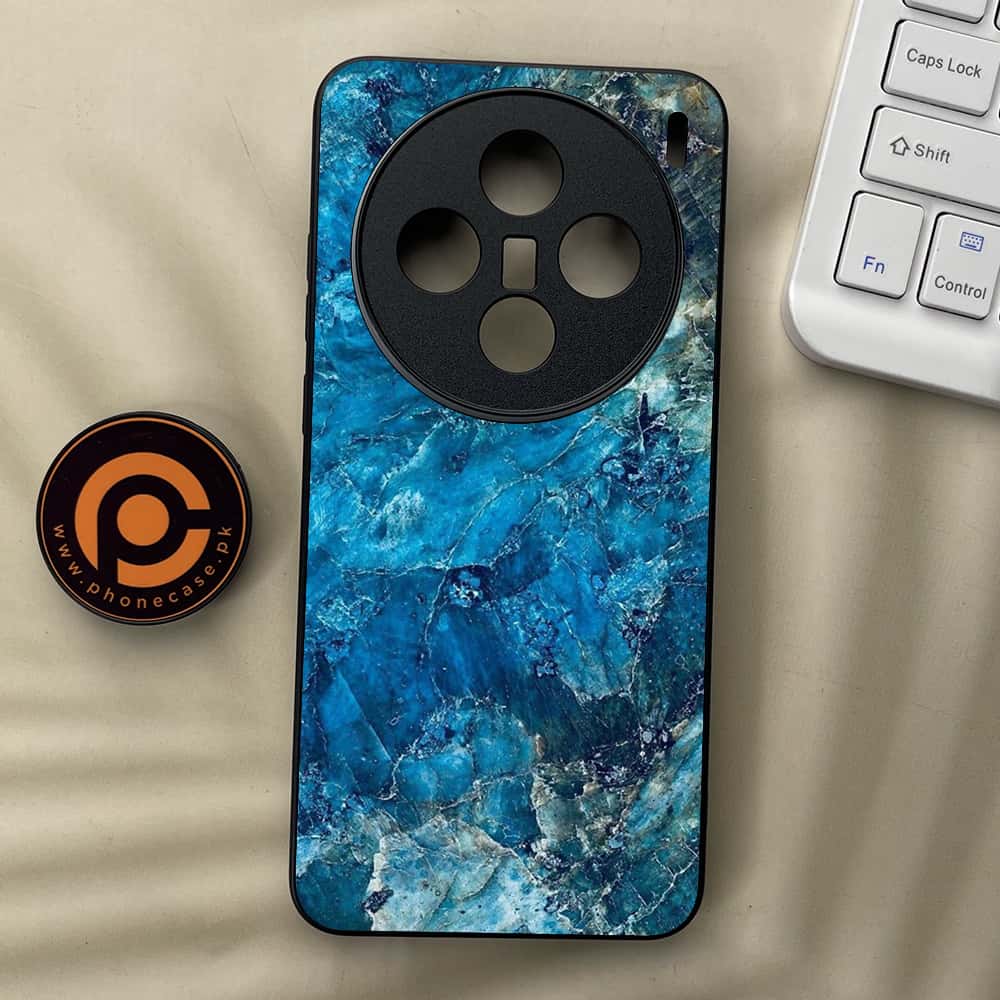 Vivo X200 - Blue Marble Series - Premium Metal  Printed soft Bumper shock Proof Case