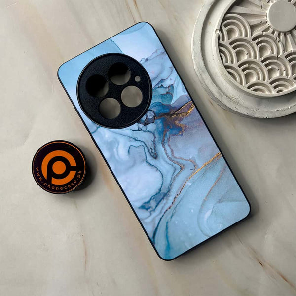 OnePlus 13 - Blue Marble Series - Premium Metal Printed soft Bumper shock Proof Case