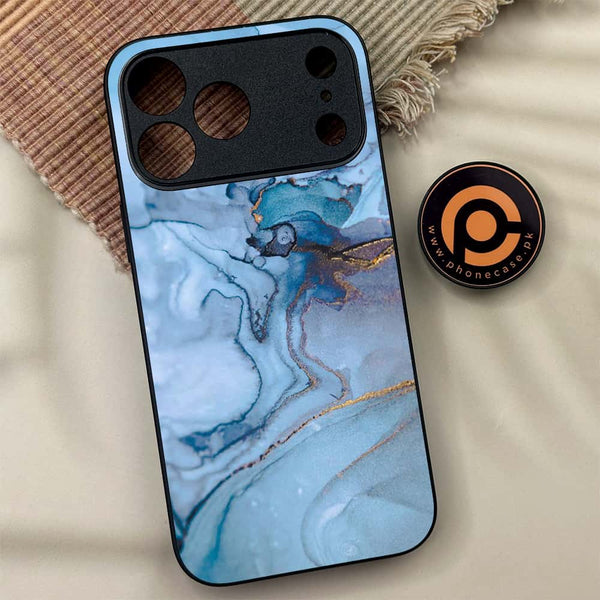 iPhone 17 Pro Max - Blue Marble Series - Premium Metal Printed soft Bumper shock Proof Case