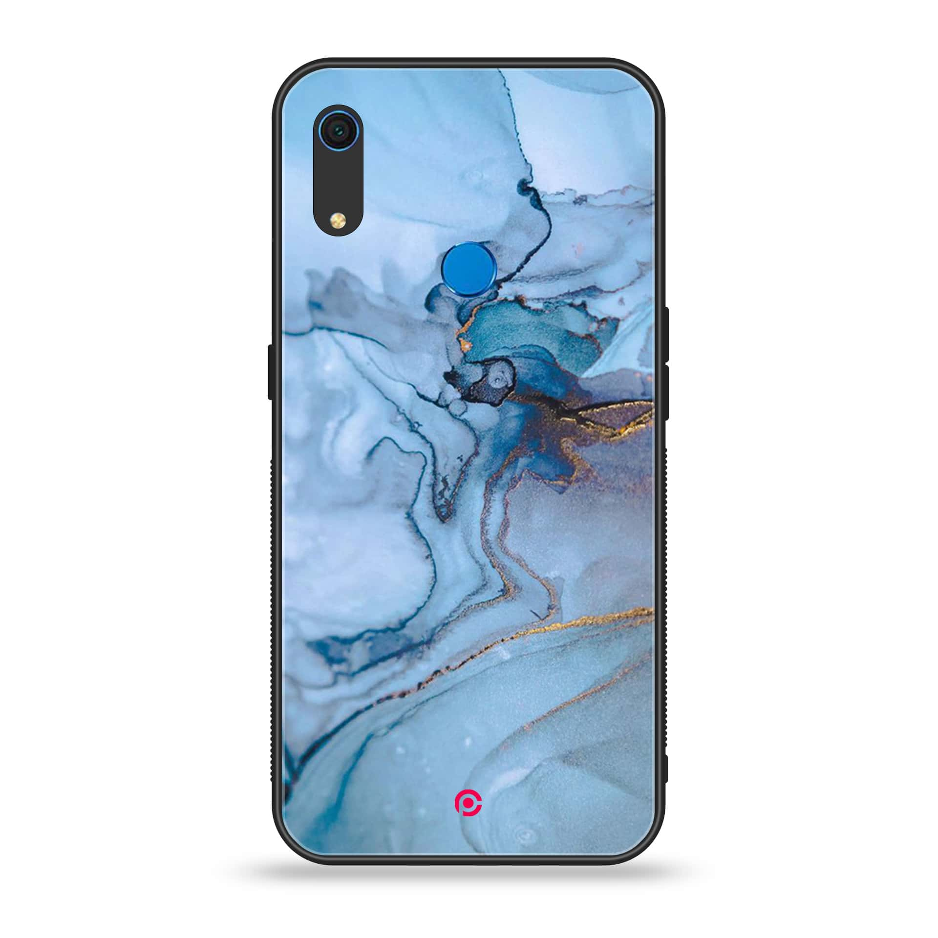 Huawei Y6s - Blue Marble Series - Premium Printed Metal soft Bumper shock Proof Case