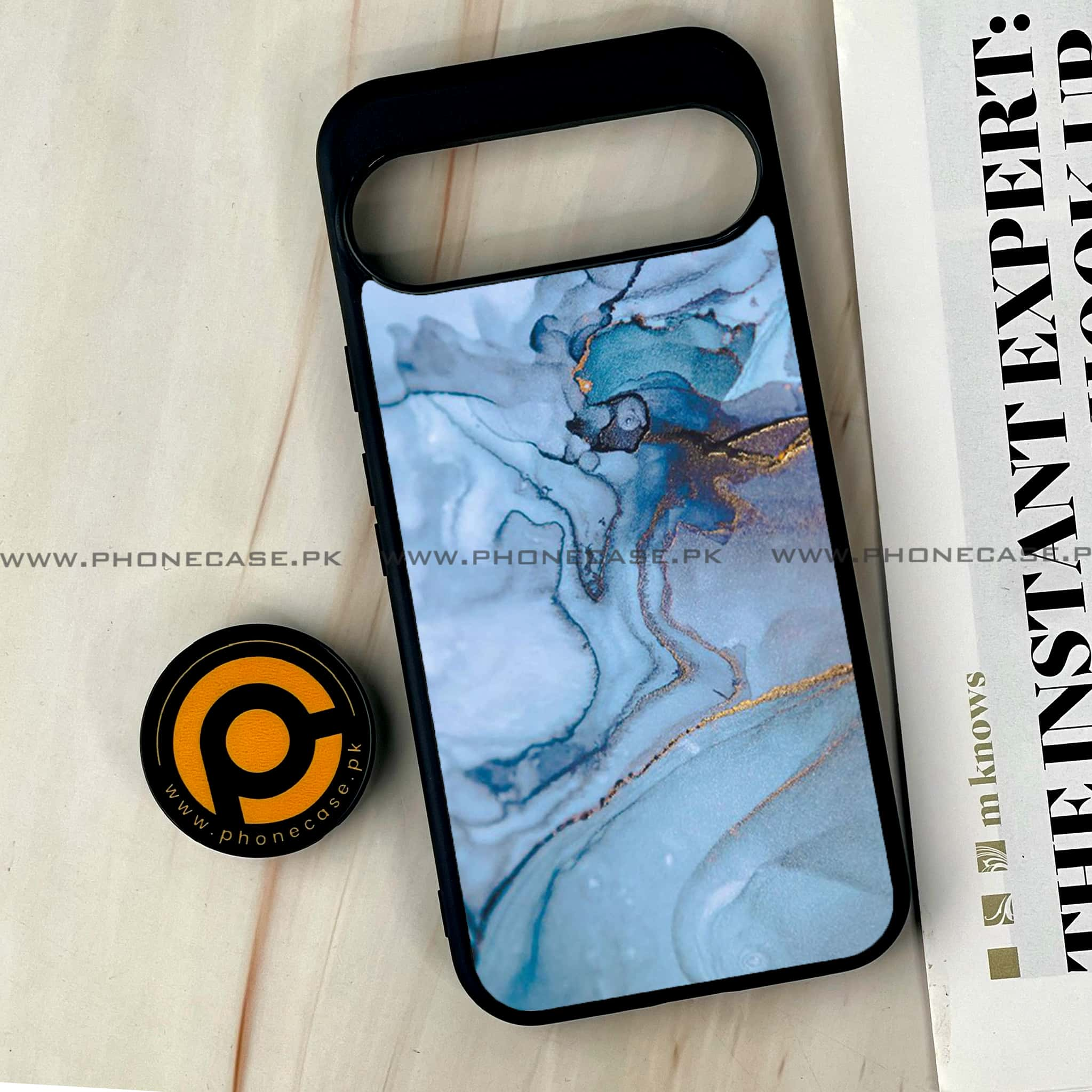 Google Pixel 9 Pro XL - Blue Marble Series - Premium Printed Glass soft Bumper shock Proof Case