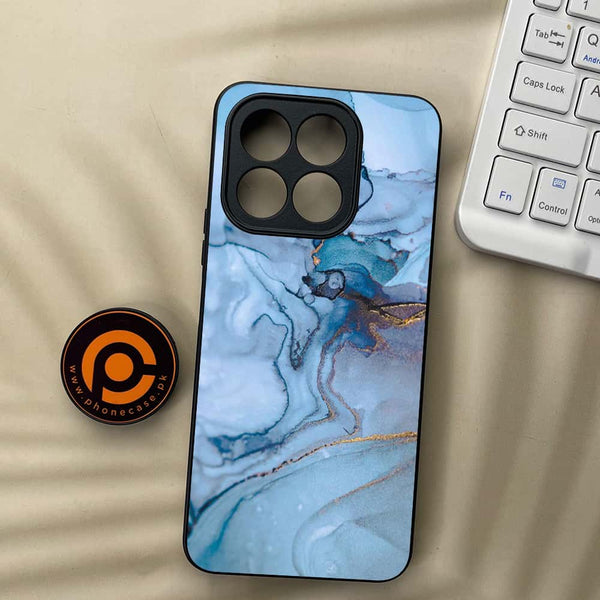 Honor X5b Plus - Blue Marble Series - Premium Metal  Printed soft Bumper shock Proof Case