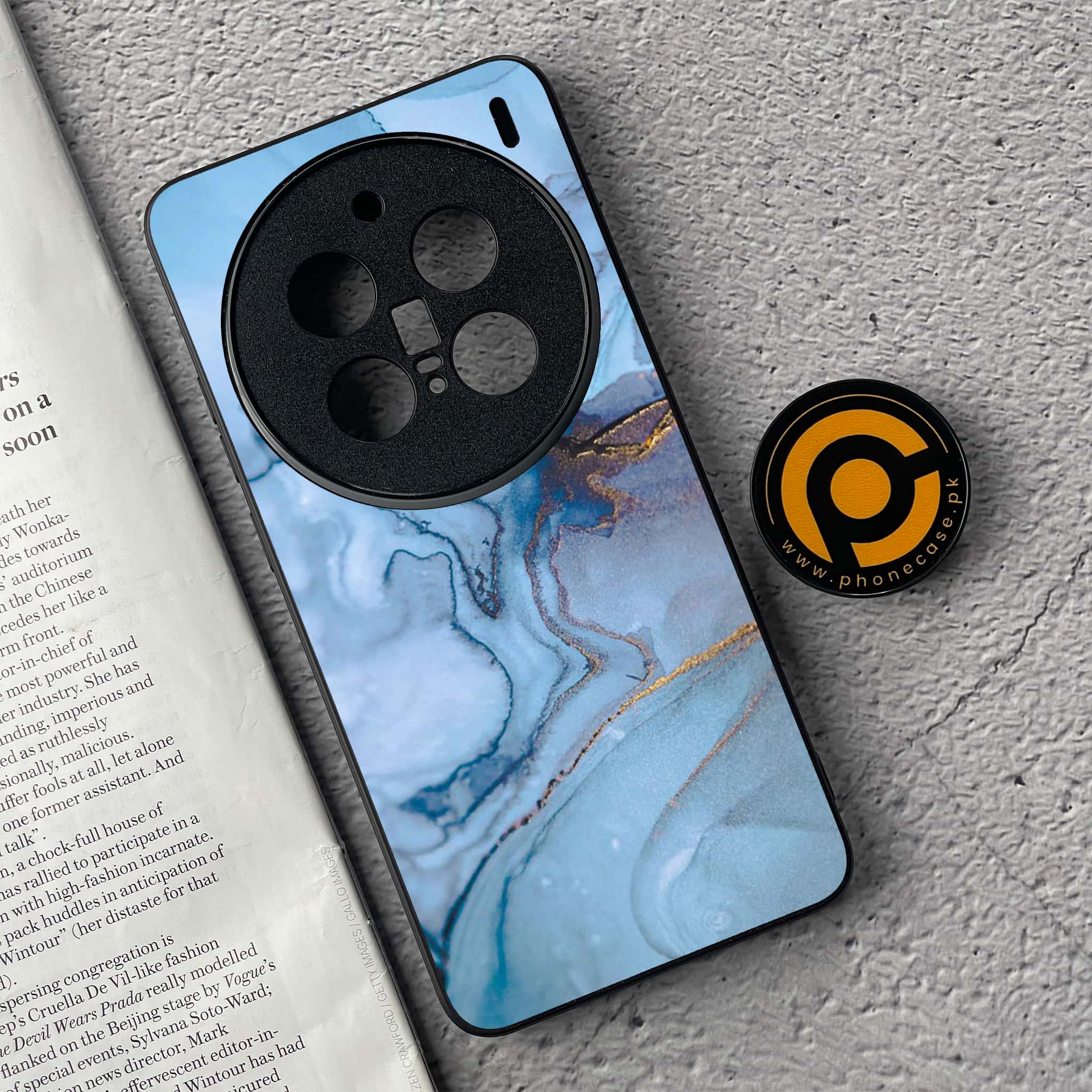 Vivo X200 Pro - Blue Marble Series - Premium Metal  Printed soft Bumper shock Proof Case