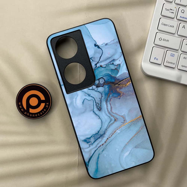 Honor X7b - Blue Marble Series - Premium Metal  Printed soft Bumper shock Proof Case