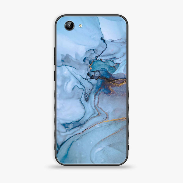 Vivo Y71 - Blue Marble Series - Premium Printed Glass soft Bumper shock Proof Case