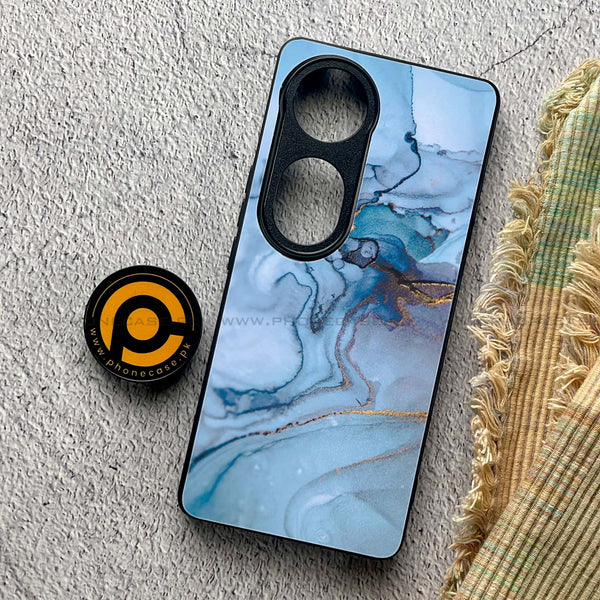 Vivo V40 Pro - Blue Marble Series - Premium Metal Printed soft Bumper shock Proof Case