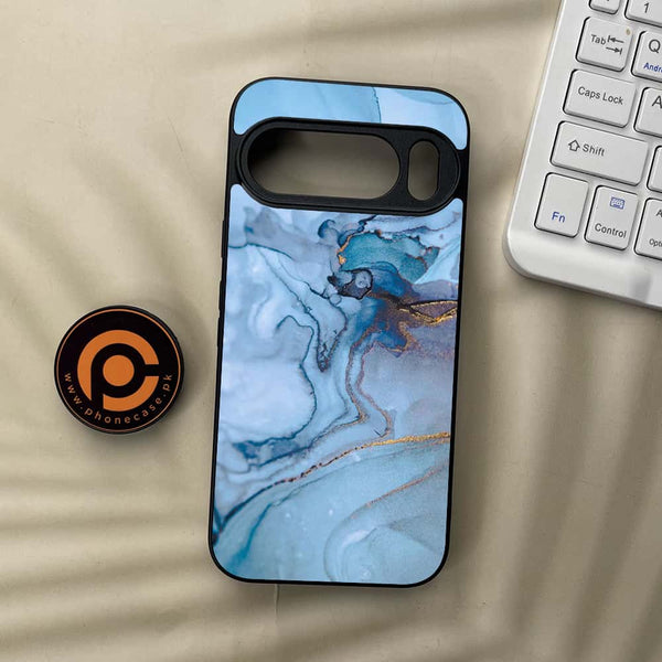 Google Pixel 10 Pro  - Blue Marble Series - Premium Metal Printed soft Bumper Shock Proof Case