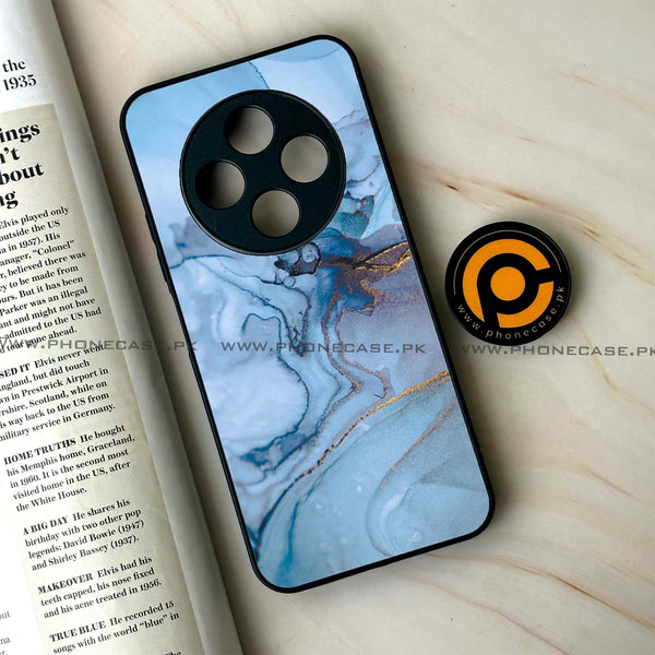 Oppo F27 Pro - Blue Marble Series - Premium Metal Printed soft Bumper Shock Proof Case