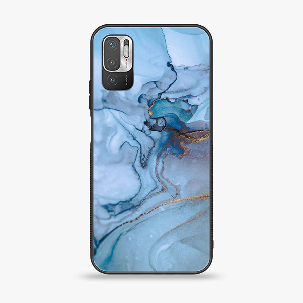 Xiaomi Redmi Note 10 5G - Blue Marble Series - Premium Printed Glass soft Bumper shock Proof Case