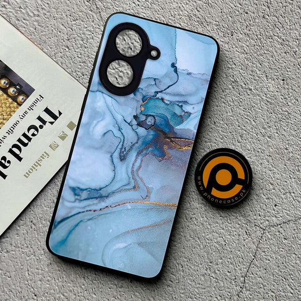 Xiaomi Redmi A5 - Blue Marble Series - Premium Metal Printed soft Bumper shock Proof Case