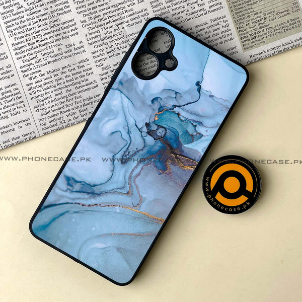 Samsung Galaxy A06  - Blue Marble Series - Premium Metal Printed soft Bumper shock Proof Case