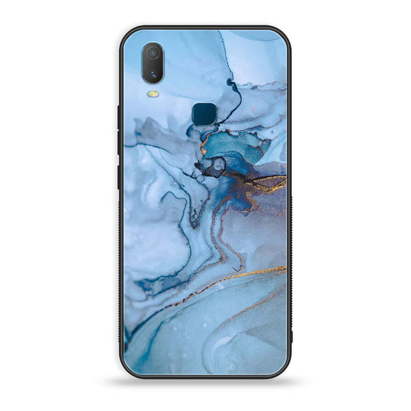 VIVO Y11 - Blue Marble Series - Premium Printed Glass soft Bumper shock Proof Case