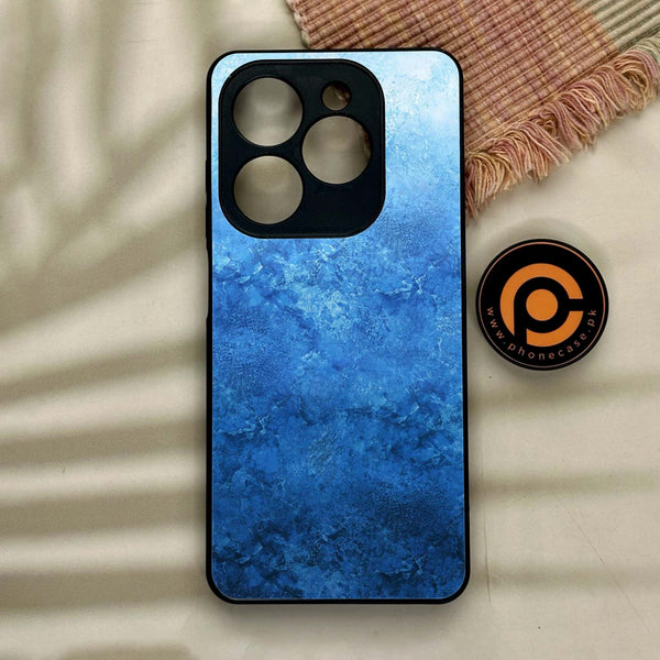 Tecno Spark GO 2024/ Smart 8/ Spark 20/ 20c/ Pop 8/ Hot 40i - Blue Marble Design 2 - Premium Metal Printed soft Bumper Shock Proof Case CS-7355