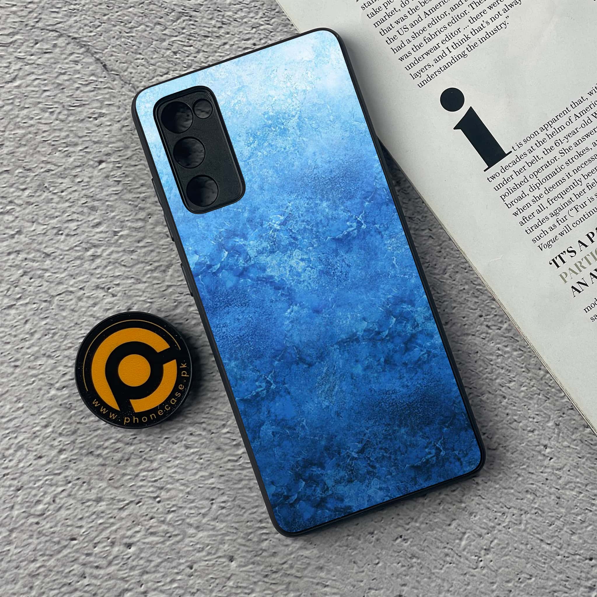 Samsung Galaxy S20 FE - Blue Marble Series - Premium Printed Glass soft Bumper shock Proof Case