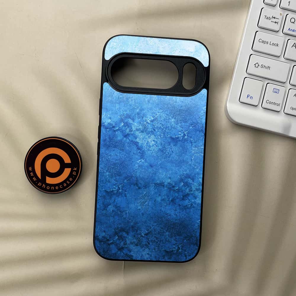 Google Pixel 10  - Blue Marble Series - Premium Metal Printed soft Bumper Shockof Case
