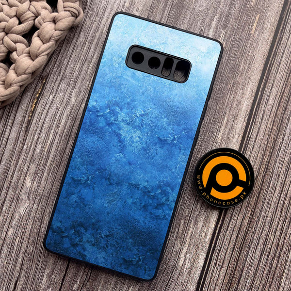 Samsung Galaxy Note 8 - Blue Marble Design 2 - Premium Metal Printed soft Bumper shock Proof Case  CS-33617  CS-33863