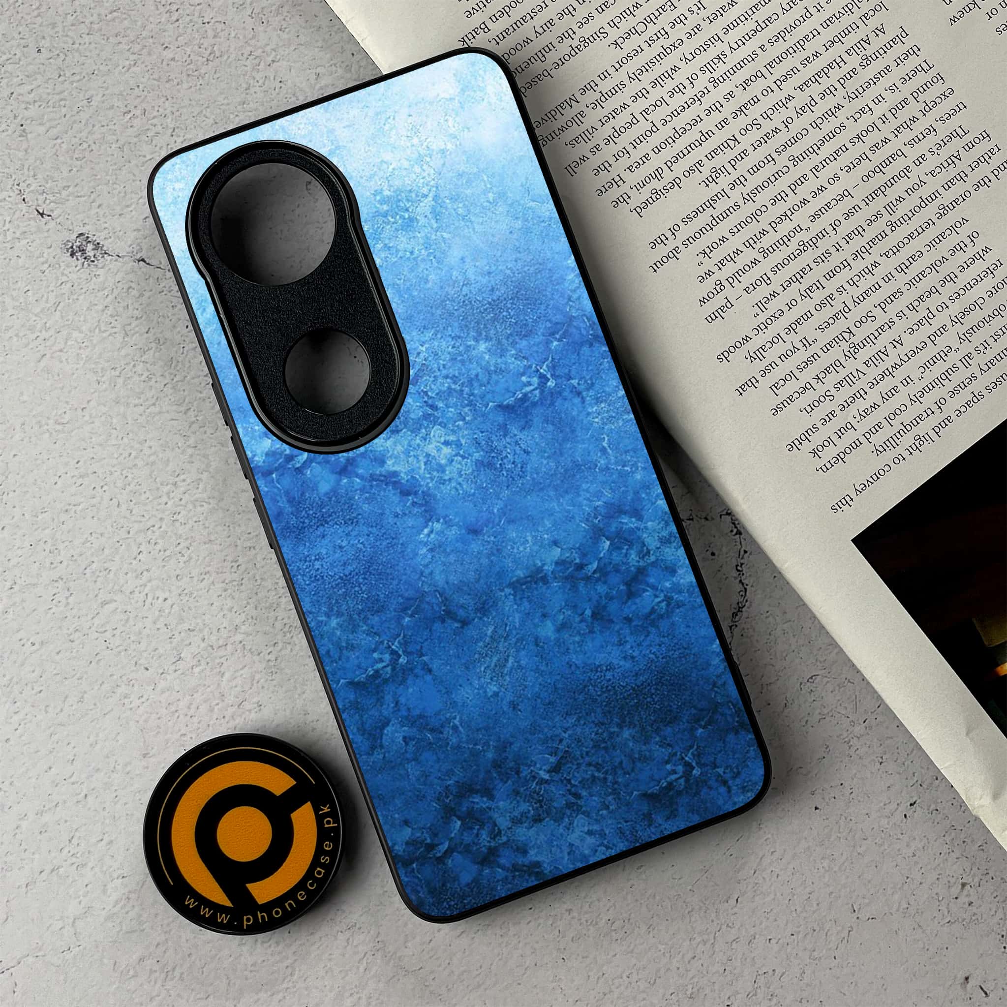 Vivo V50 - Blue Marble Series - Premium Metal Printed Soft Bumper Shockproof Case