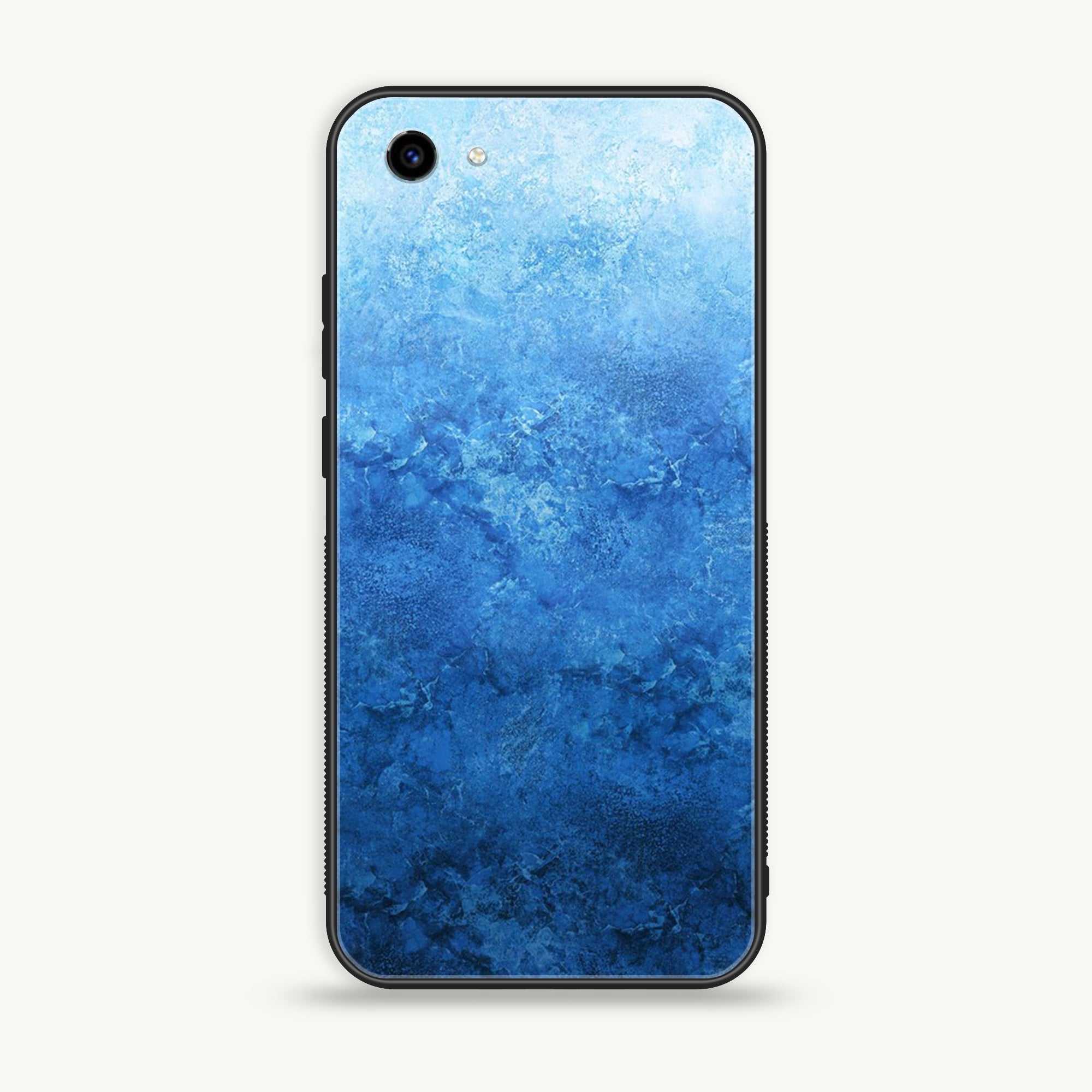 Vivo Y83 - Blue Marble Series - Premium Printed Glass soft Bumper shock Proof Case