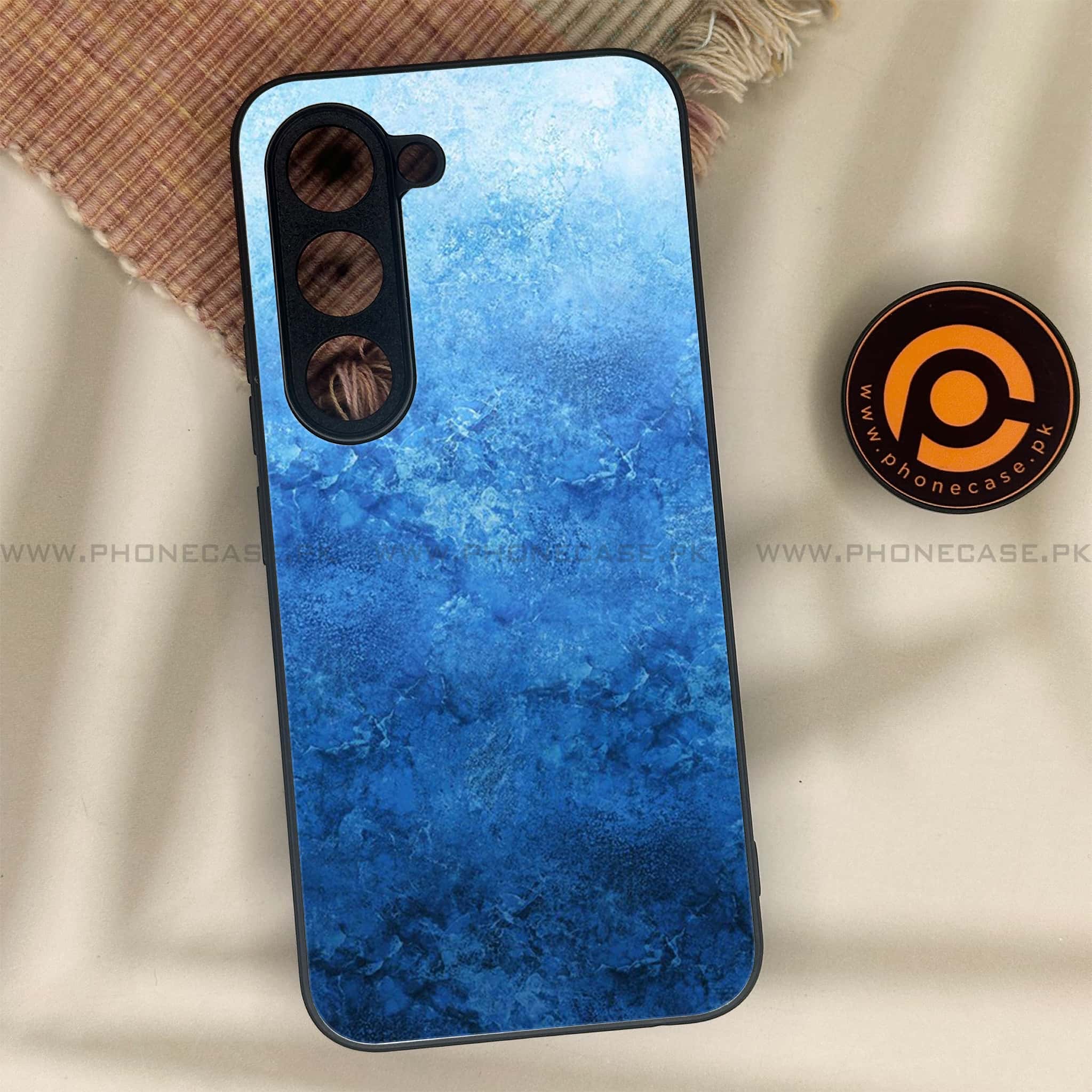 Tecno Spark 40 Pro - Blue Marble Series - Premium Metal Printed soft Bumper shock Proof Case