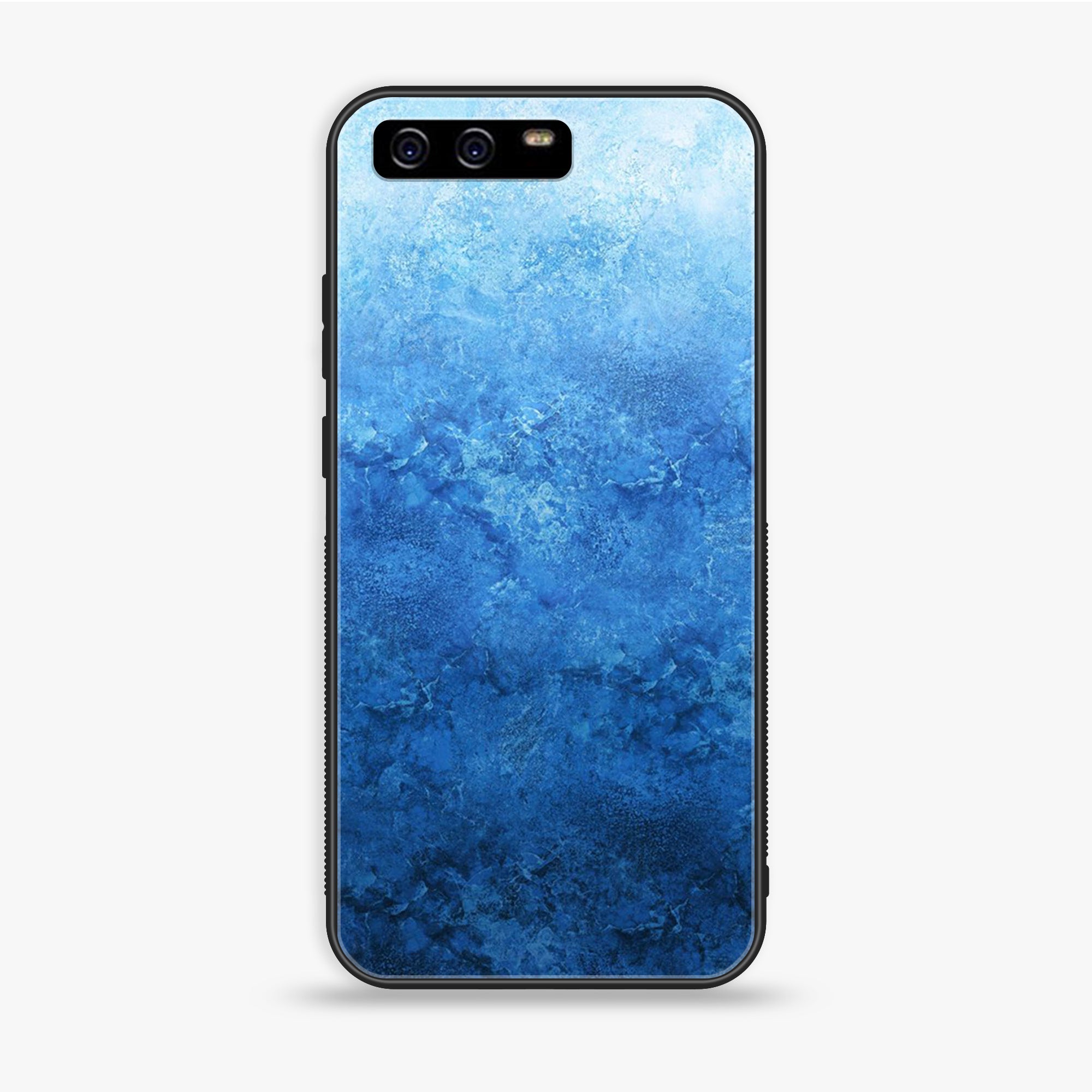 Huawei P10 Plus - Blue Marble Series - Premium Printed Glass soft Bumper shock Proof Case