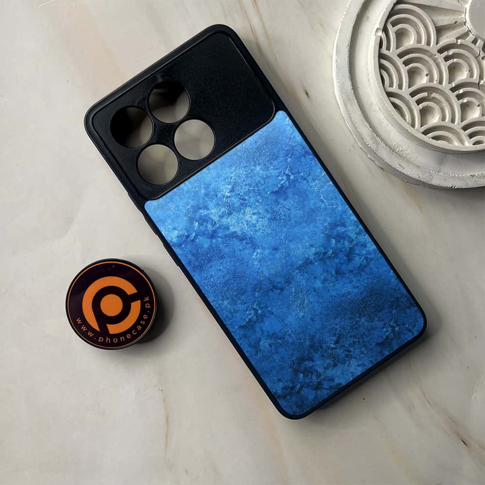 Xiaomi Poco F6 Pro - Blue Marble Series - Premium Metal Printed soft Bumper shock Proof Case