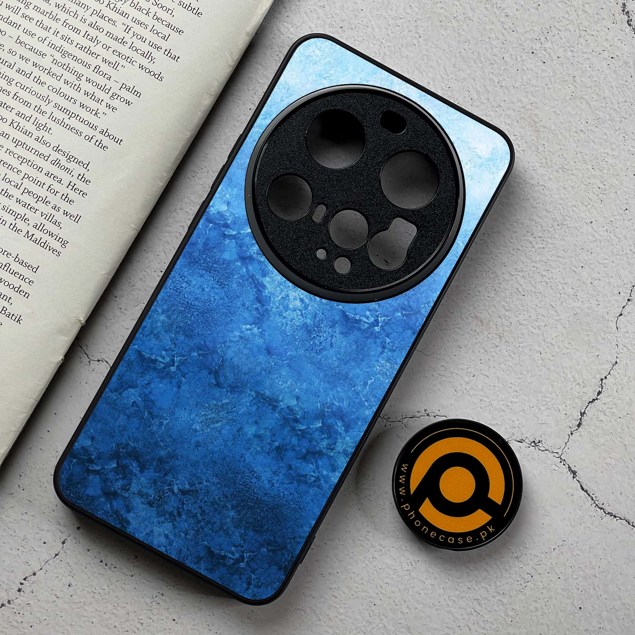 Xiaomi 15 Ultra - Blue Marble Series - Premium Metal Printed Soft Bumper Shockproof Case