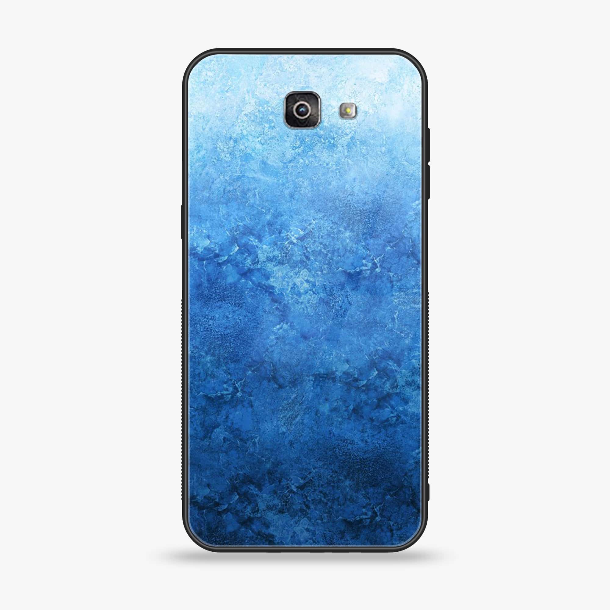 Galaxy J7 Prime - Blue Marble Series - Premium Printed Glass soft Bumper shock Proof Case
