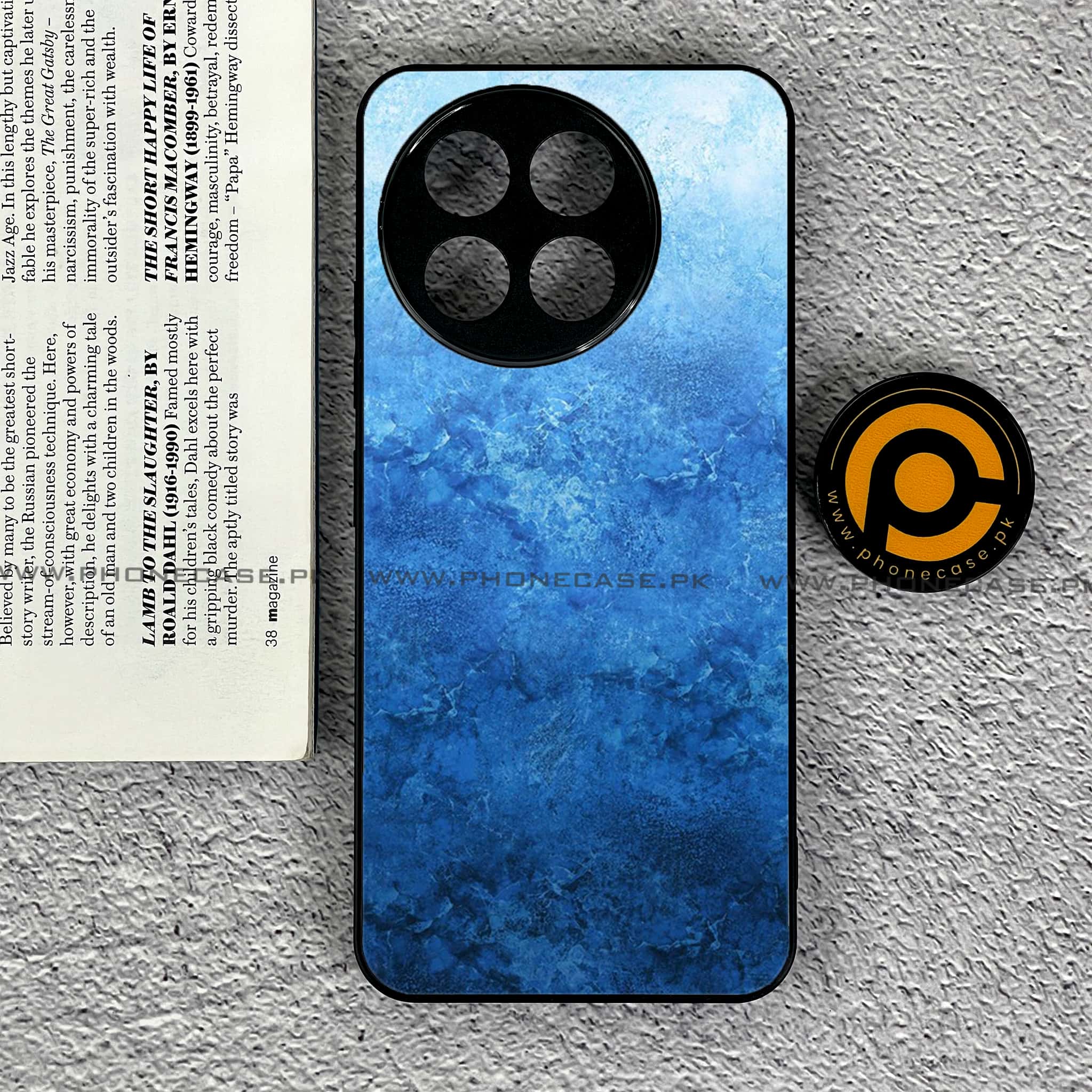 OnePlus 13R - Blue Marble Series - Premium Printed Glass soft Bumper shock Proof Case