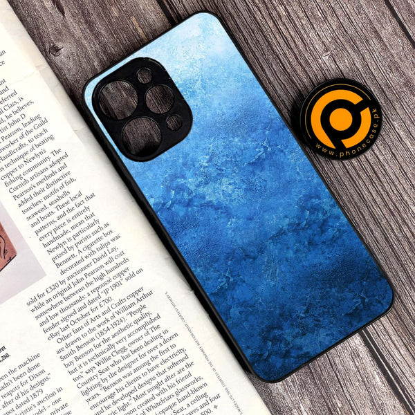 Xiaomi Redmi 12 - Blue Marble Design 2- Premium Printed Glass soft Bumper shock Proof Case CS-26780