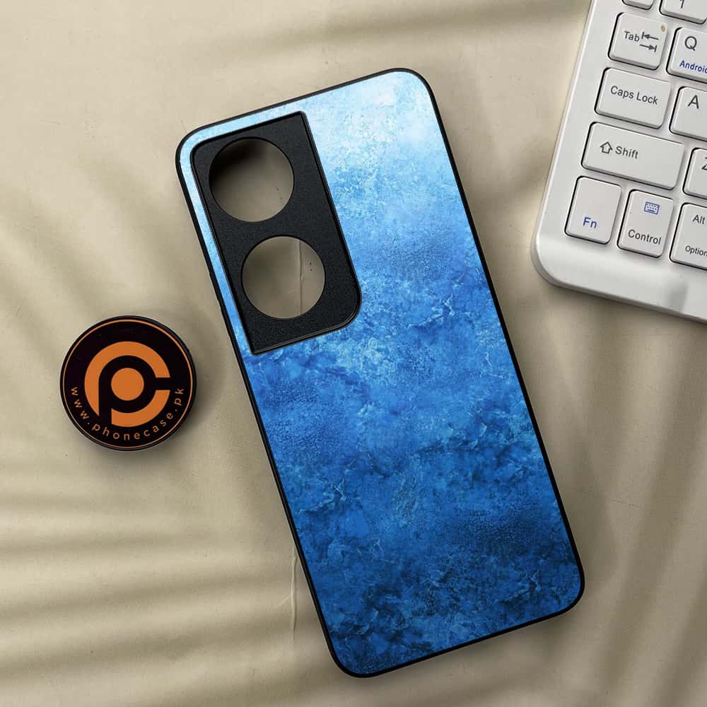 Honor X7b - Blue Marble Series - Premium Metal  Printed soft Bumper shock Proof Case