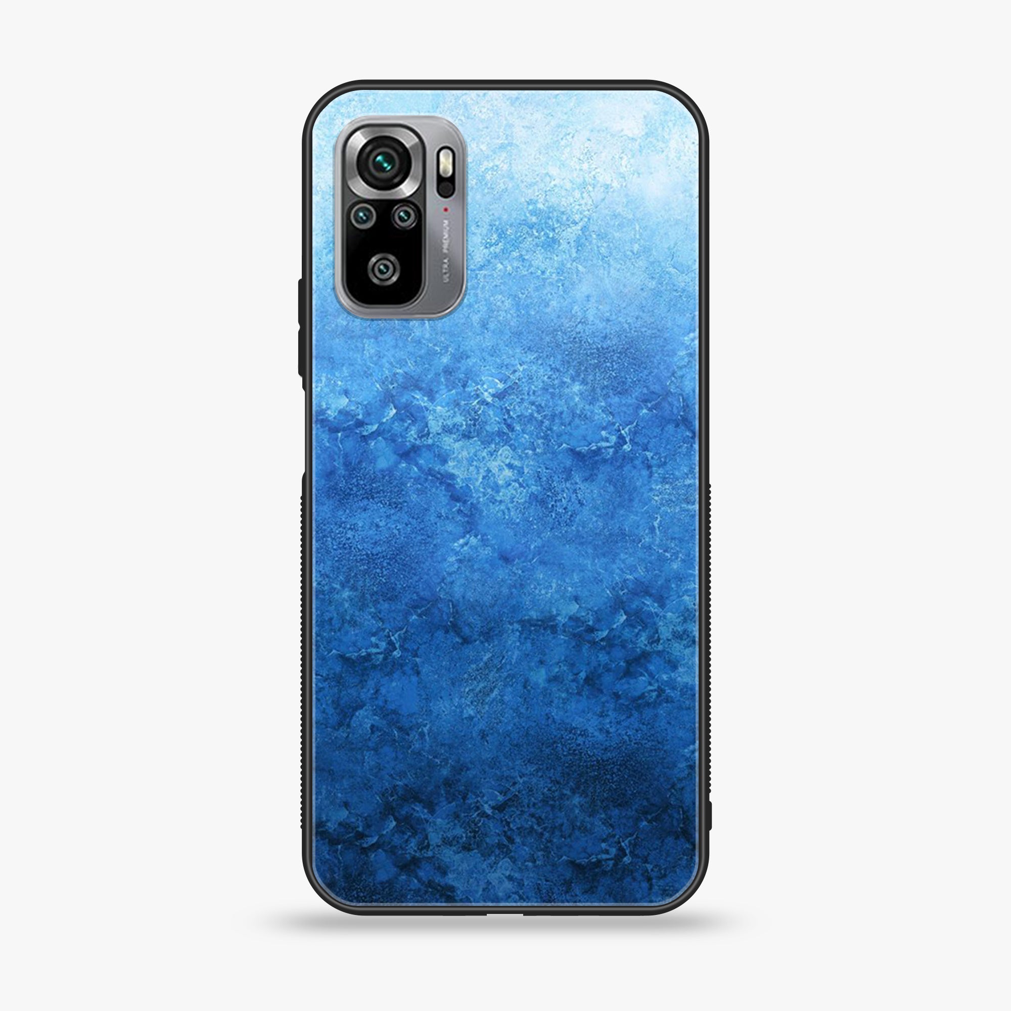 Xiaomi Redmi Note 10S - Blue Marble Series - Premium Printed Glass soft Bumper shock Proof Case