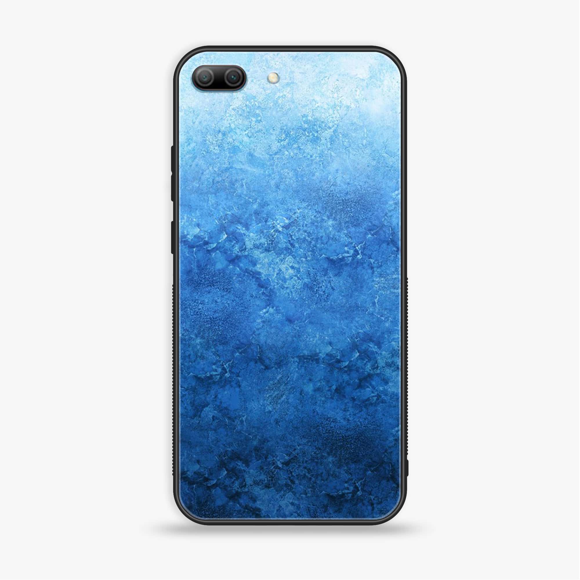Huawei Honor 9 Lite - Blue Marble Series - Premium Printed Glass soft Bumper shock Proof Case