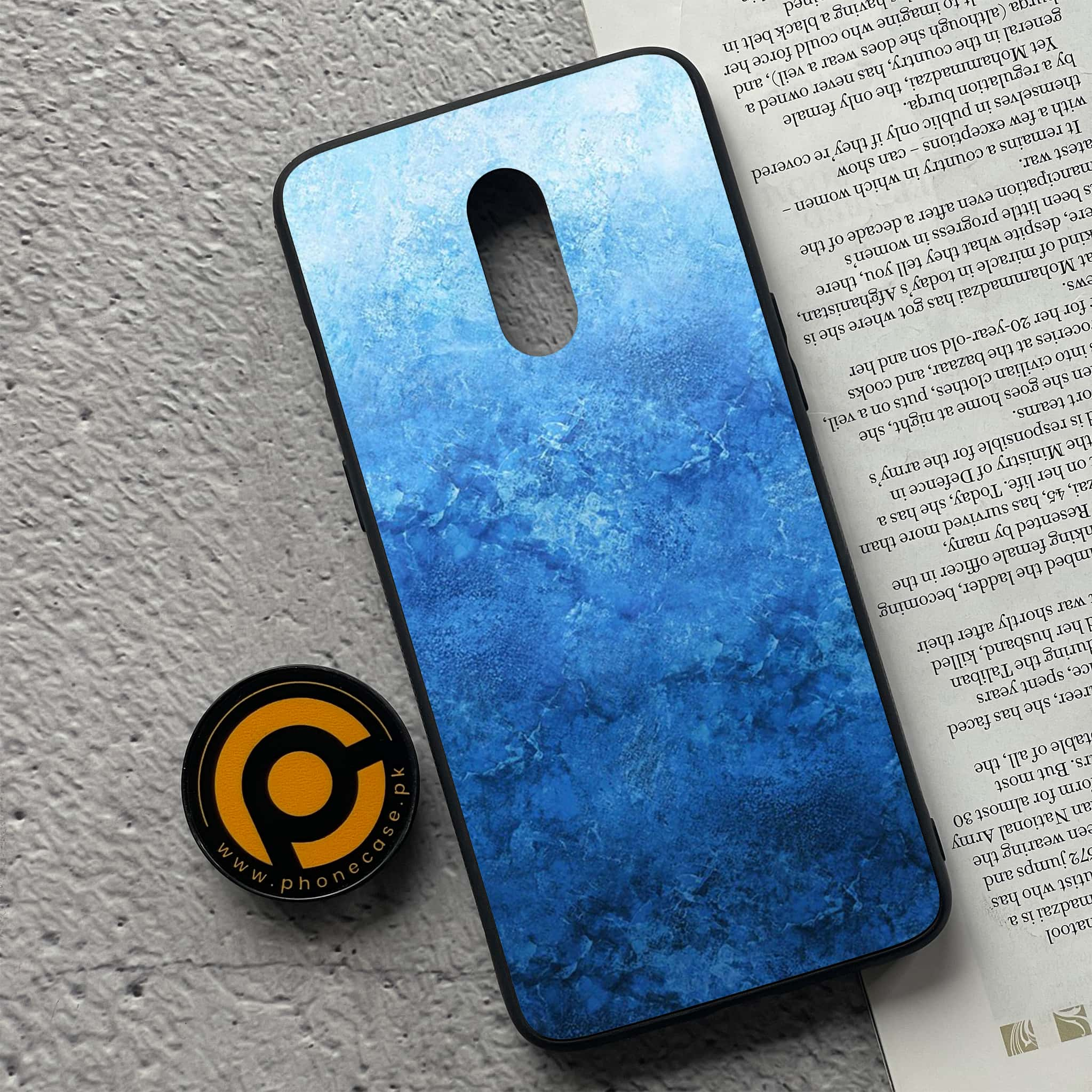 OnePlus 7 - Blue Marble Series - Premium Printed Glass soft Bumper shock Proof Case