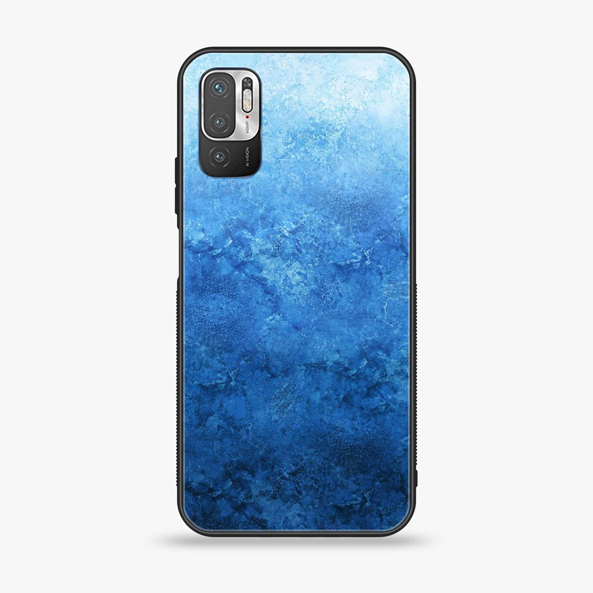 Xiaomi Redmi Note 10 5G - Blue Marble Series - Premium Printed Glass soft Bumper shock Proof Case