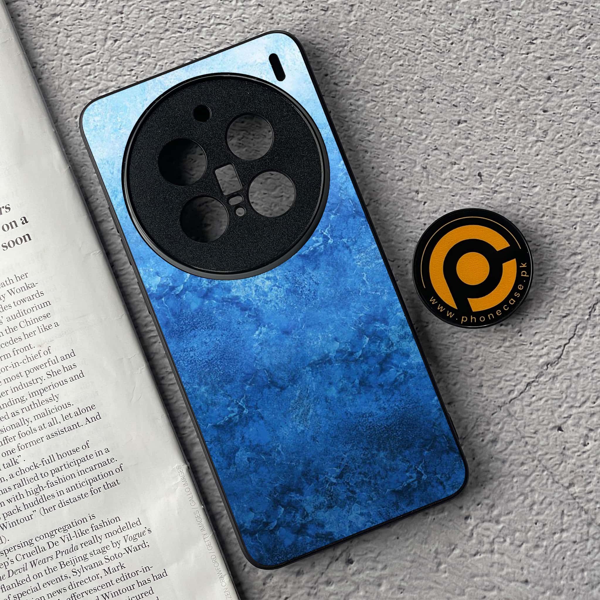 Vivo X200 Pro - Blue Marble Series - Premium Metal  Printed soft Bumper shock Proof Case