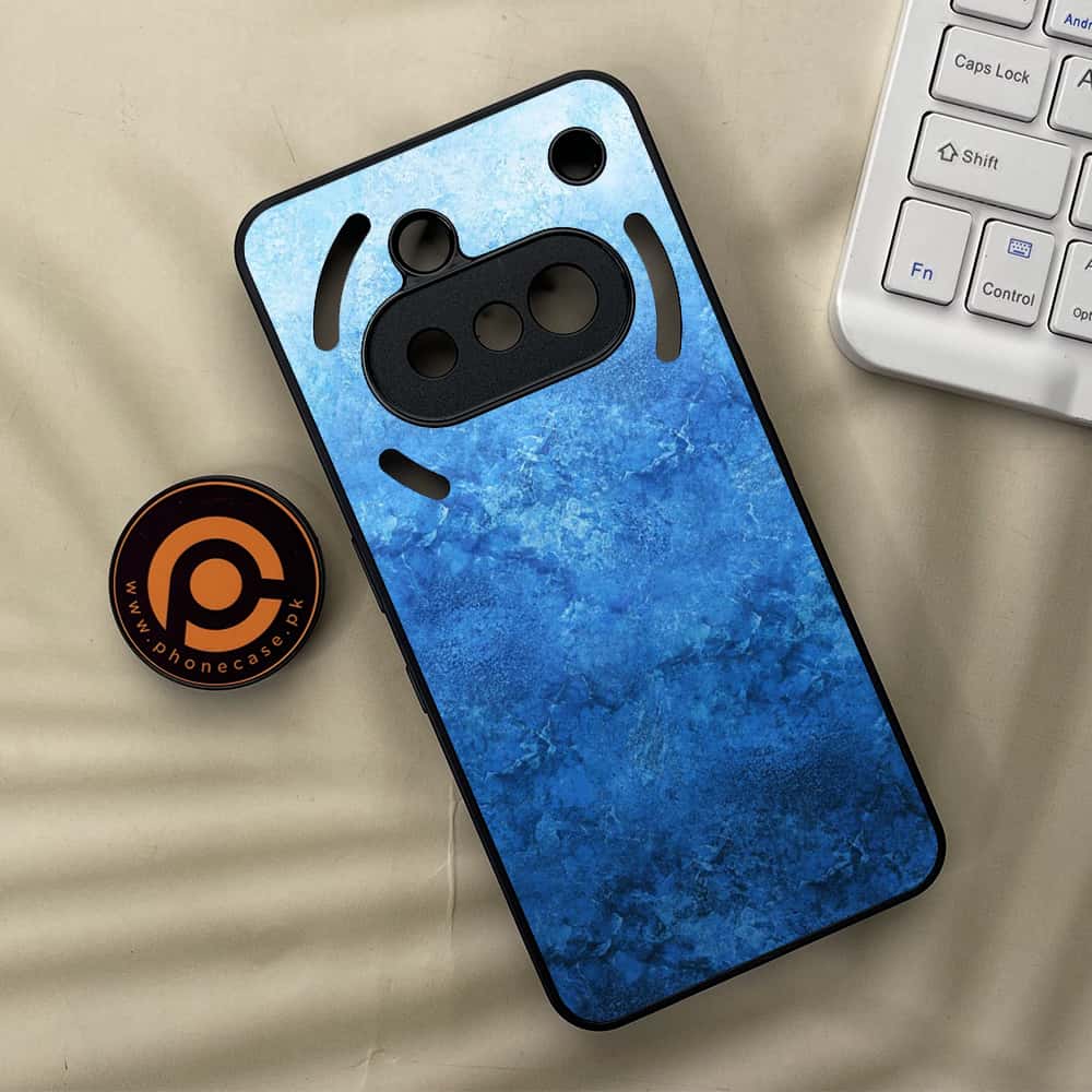 Nothing Phone 3a - Blue Marble Series - Premium Metal  Printed soft Bumper shock Proof Case