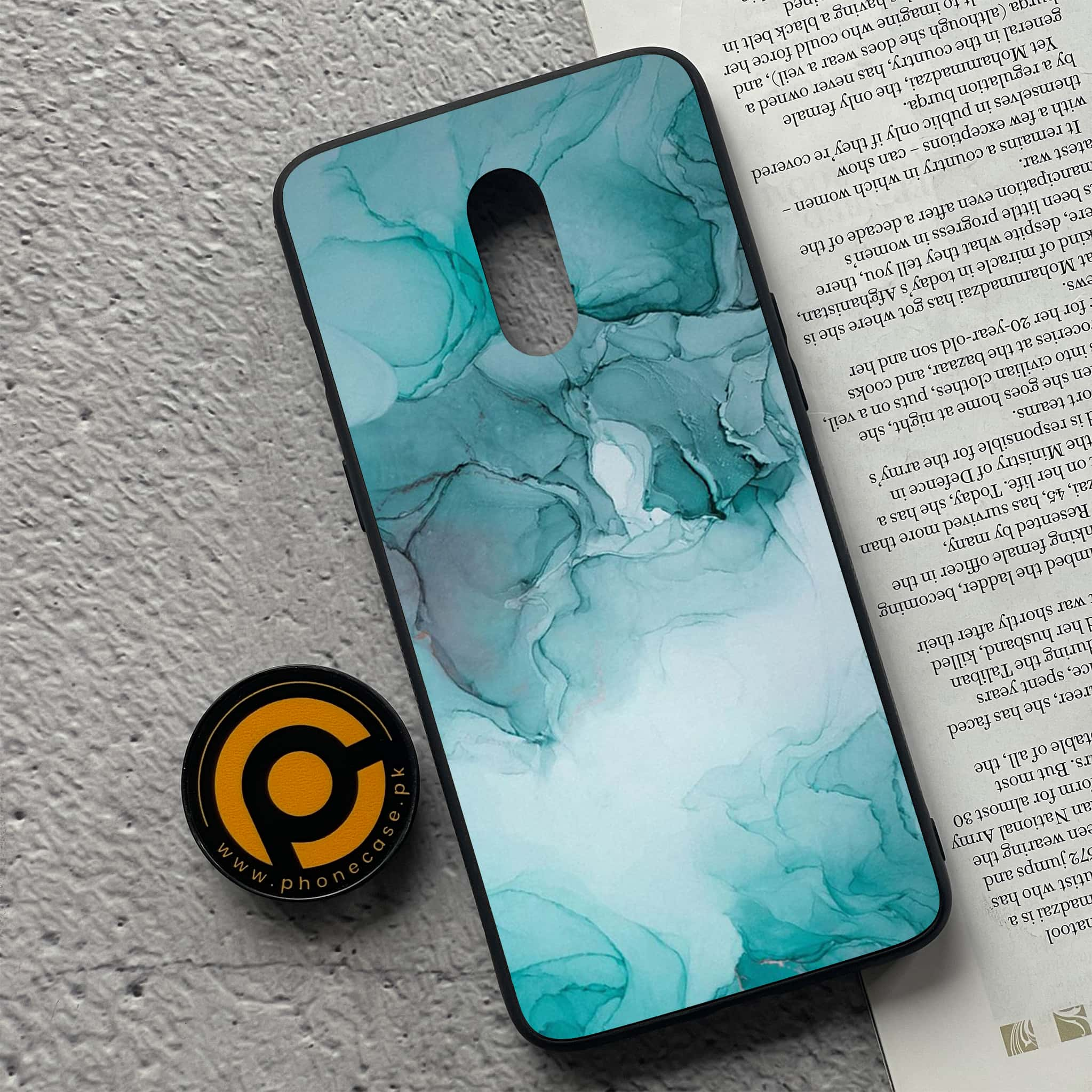 OnePlus 7 - Blue Marble Series - Premium Printed Glass soft Bumper shock Proof Case