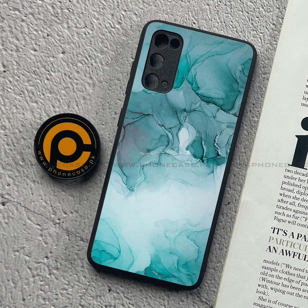 Samsung Galaxy S20 Blue marble  Design 3  - Premium Metal Printed soft Bumper shock Proof Case  CS-30353