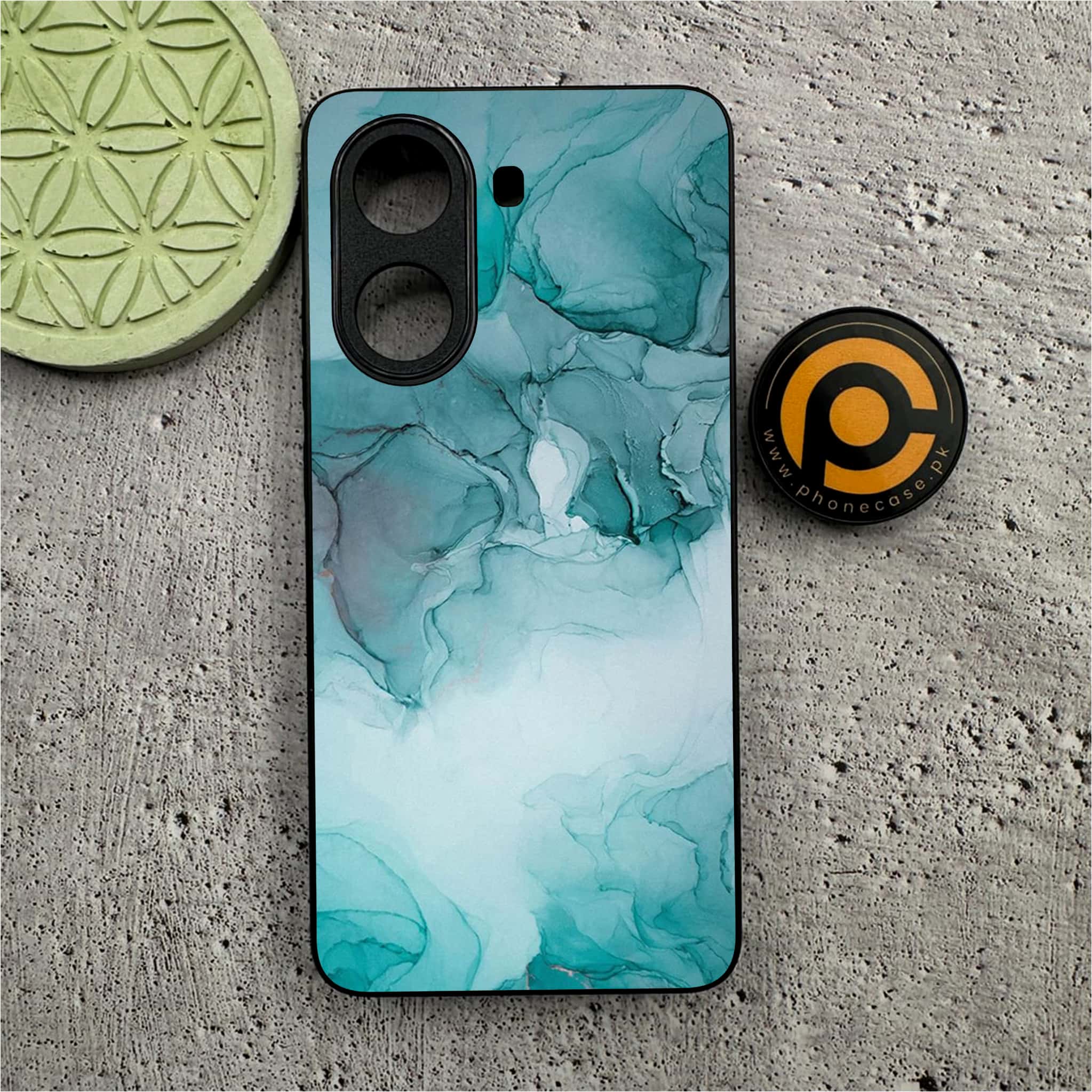 Xiaomi Redmi Turbo 4 - Blue Marble Series - Premium Metal Printed soft Bumper shock Proof Case