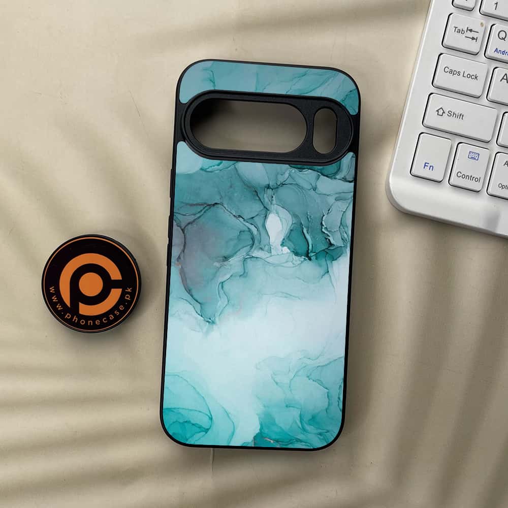 Google Pixel 10  - Blue Marble Series - Premium Metal Printed soft Bumper Shockof Case