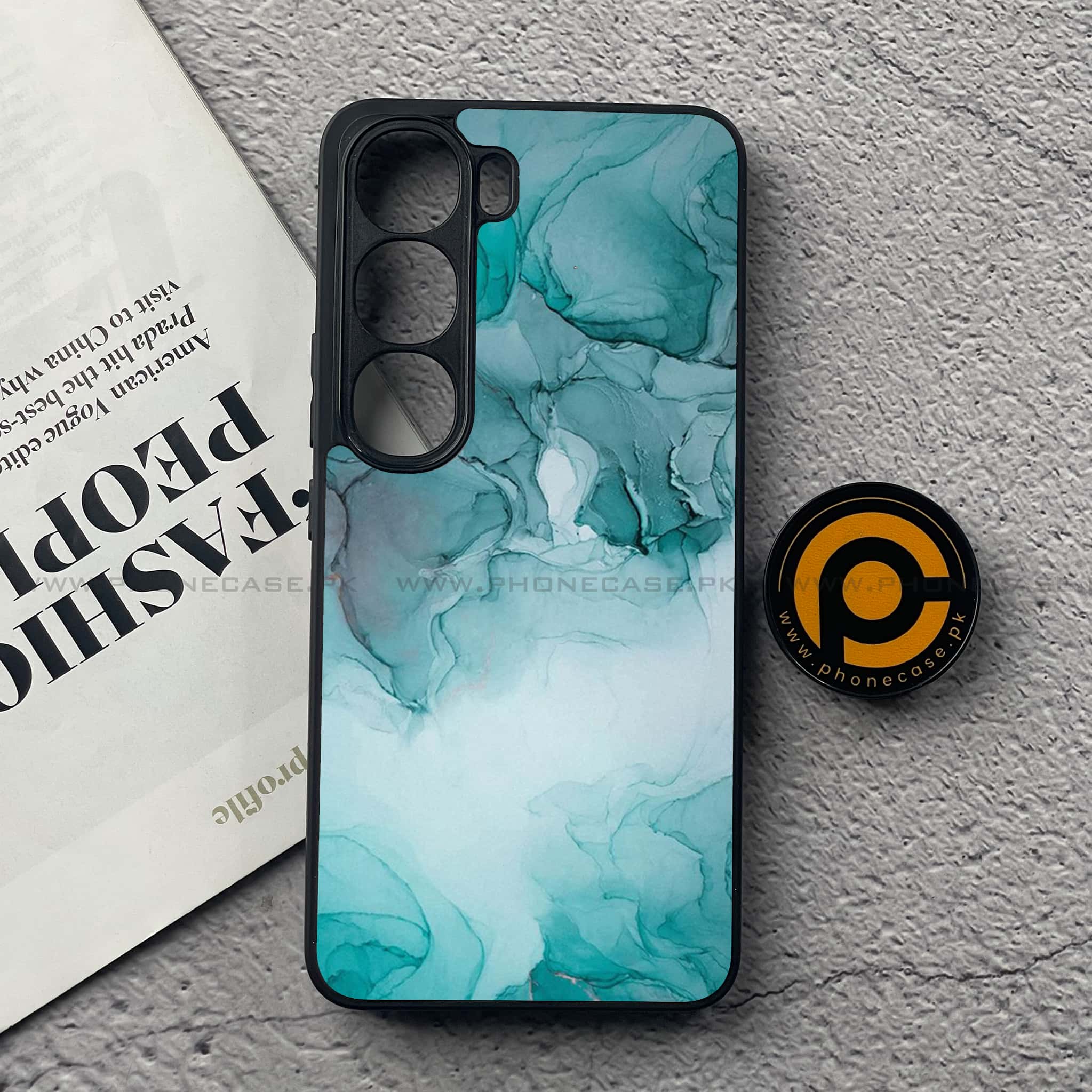 Vivo V40 Lite (IDN) - Blue Marble Series - Premium Metal Printed soft Bumper Shock Proof Case