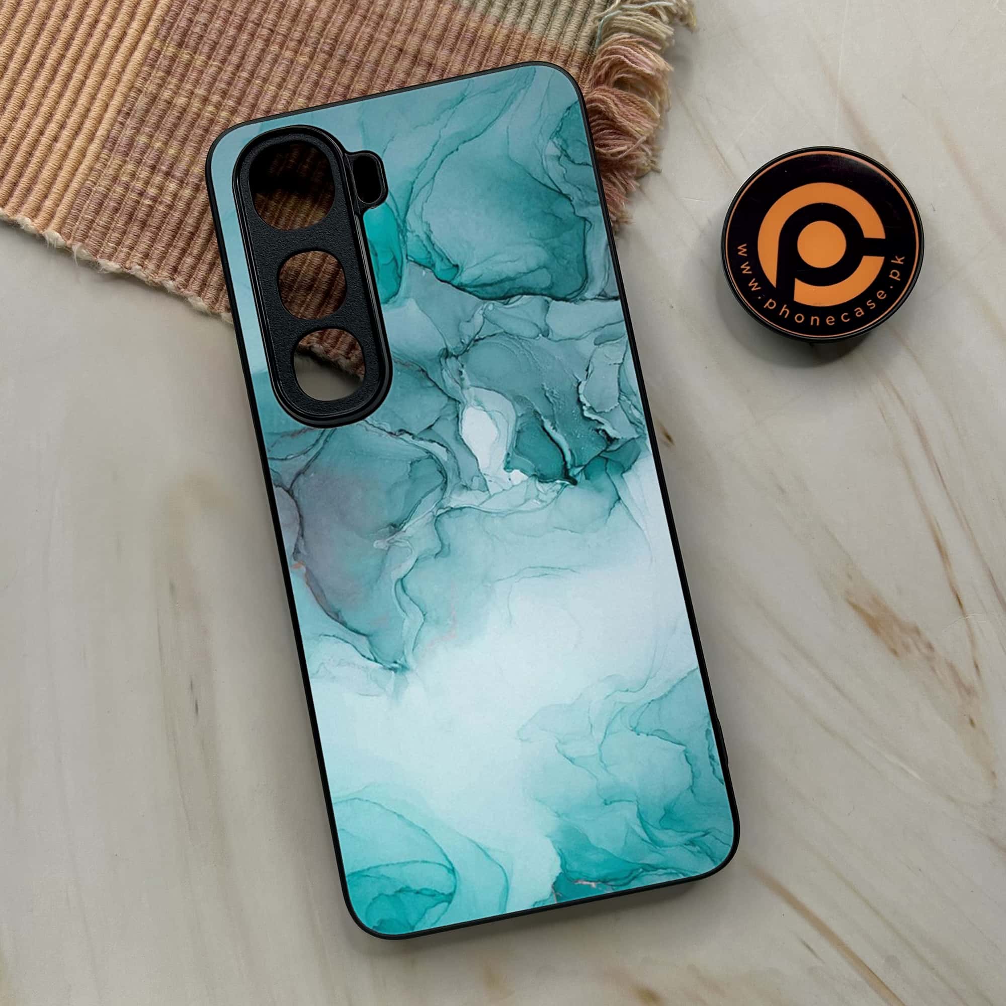 Vivo Y400 - Blue Marble Series - Premium Metal Printed soft Bumper shock Proof Case