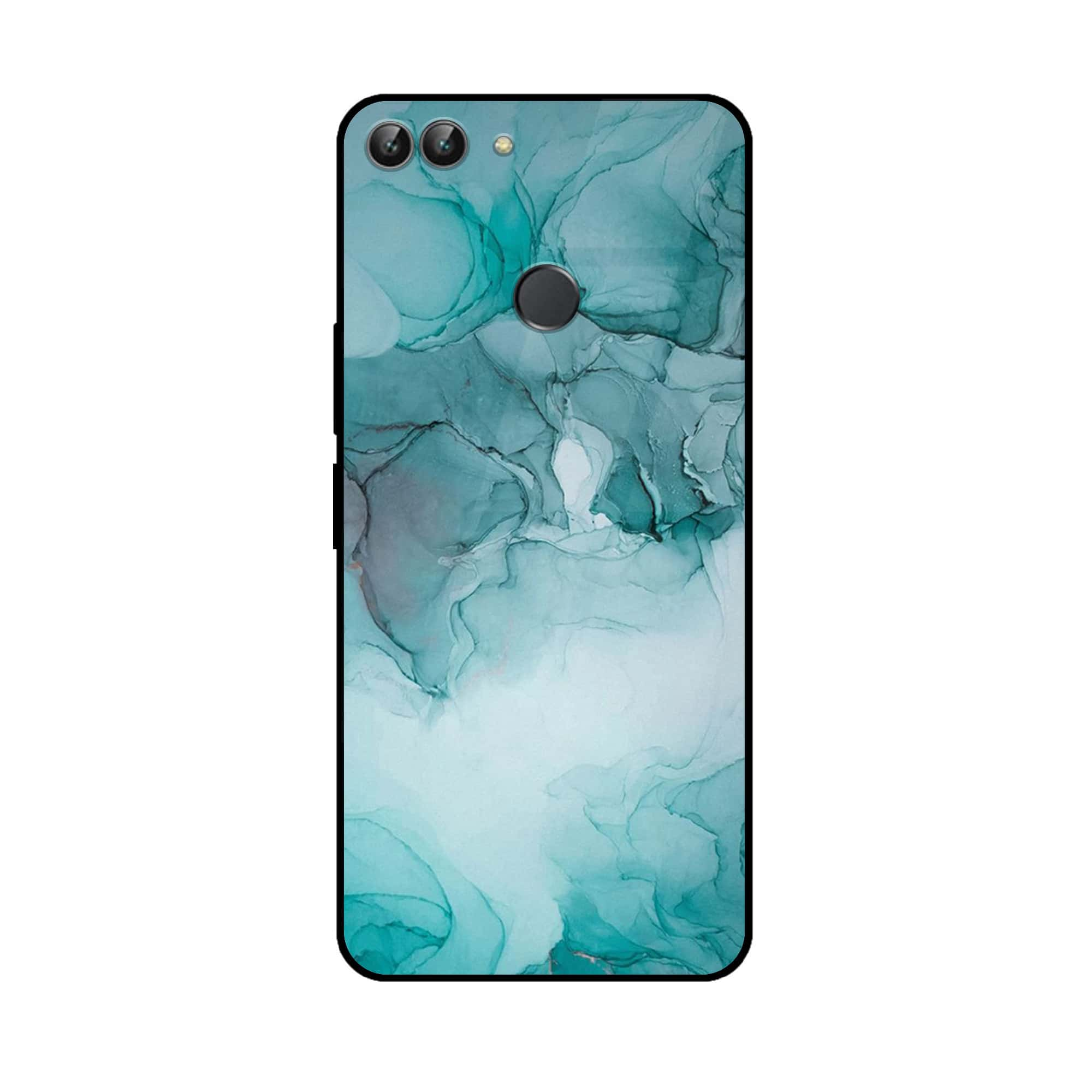 Huawei P Smart - Blue Marble Series - Premium Printed Glass soft Bumper shock Proof Case