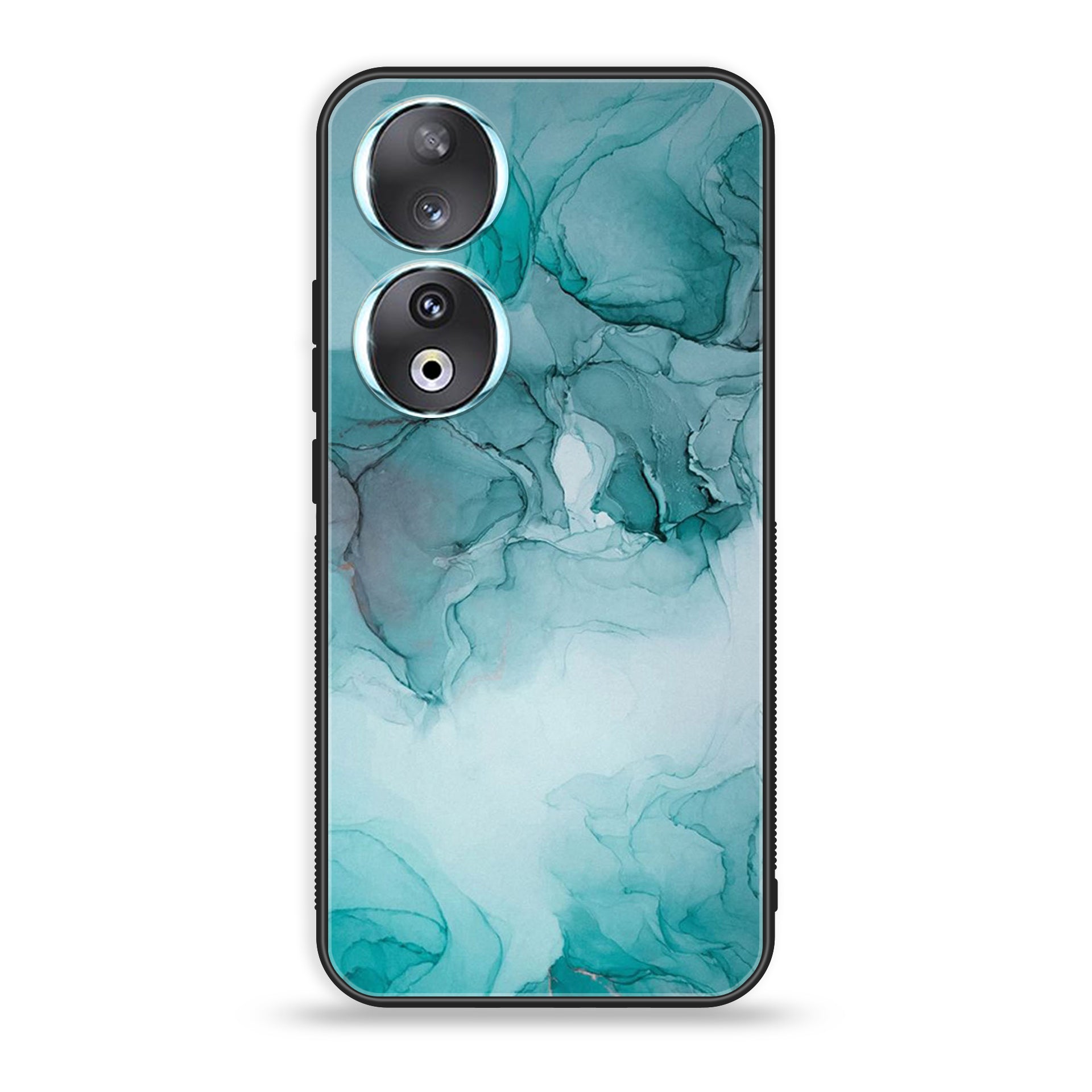 Huawei Honor 90 - Blue Marble Series - Premium Printed Glass soft Bumper shock Proof Case