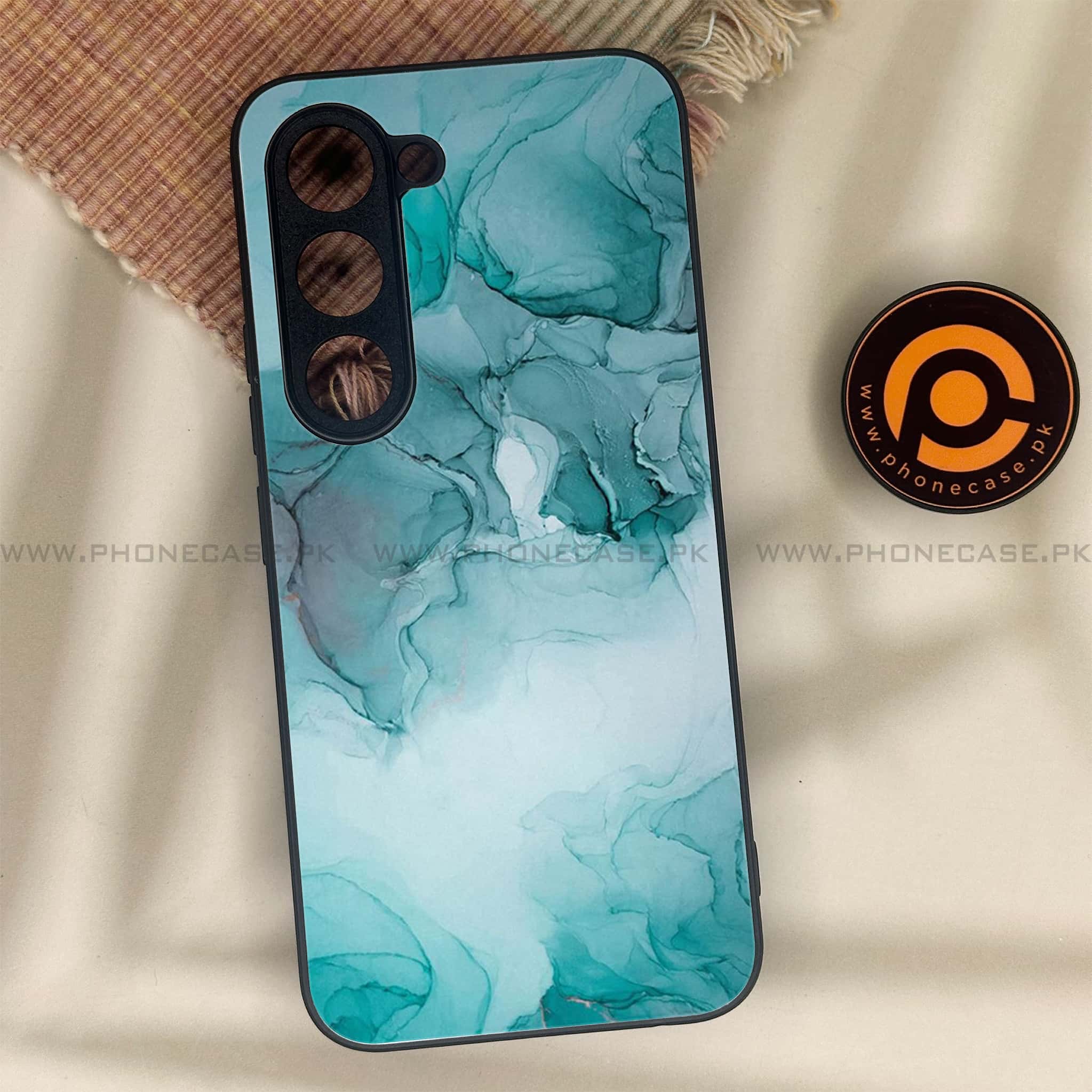 Tecno Spark 40 Pro - Blue Marble Series - Premium Metal Printed soft Bumper shock Proof Case