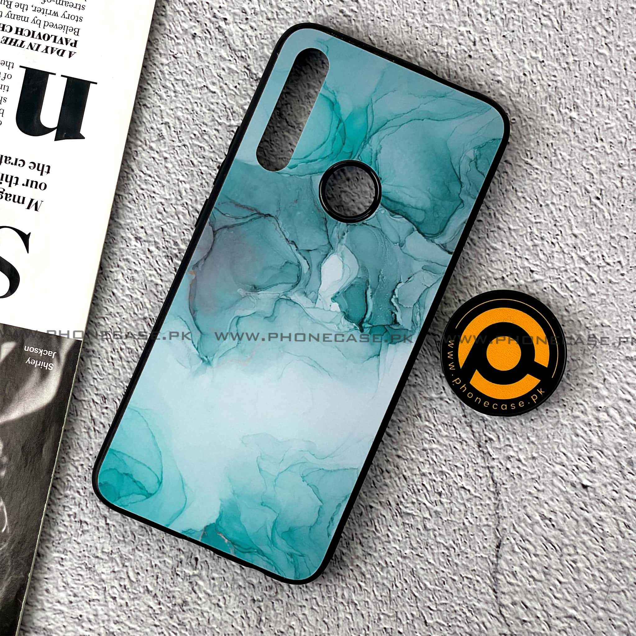 Huawei Y9 Prime (2019) - Blue Marble Series - Premium Printed Glass soft Bumper shock Proof Case