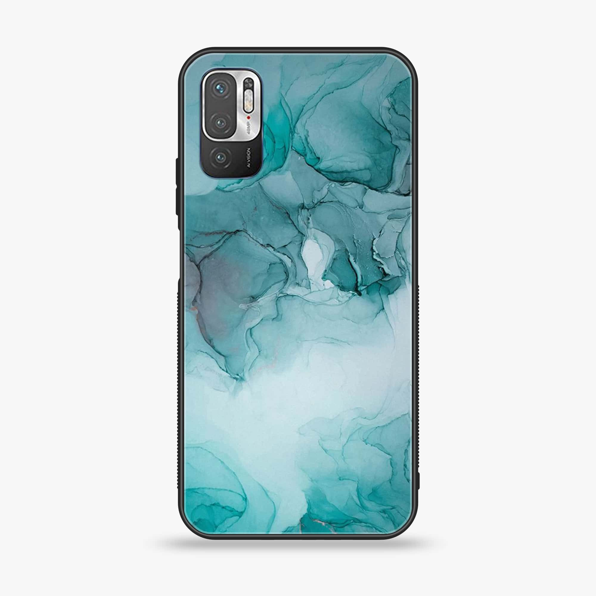 Xiaomi Redmi Note 10 5G - Blue Marble Series - Premium Printed Glass soft Bumper shock Proof Case